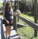 Diane and a Friendly Bird